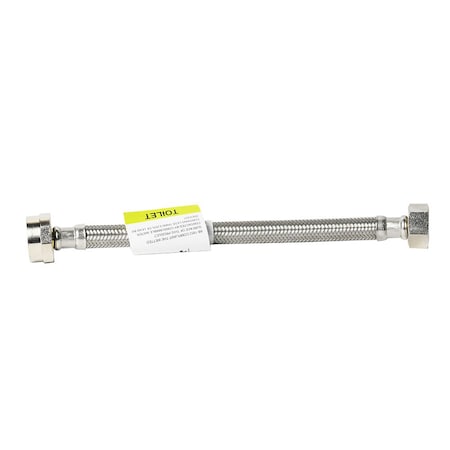 Thrifco Plumbing 1/2 Inch FIP x 7/8 Inch Ballcock x 12 Inch Long Stainless Steel Toilet Riser 4401435